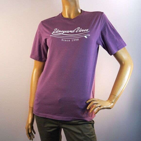 Girls Vineyard Vines T-shirt Size L 16 Purple Short Sleeve Whale Logo - Picture 6 of 7